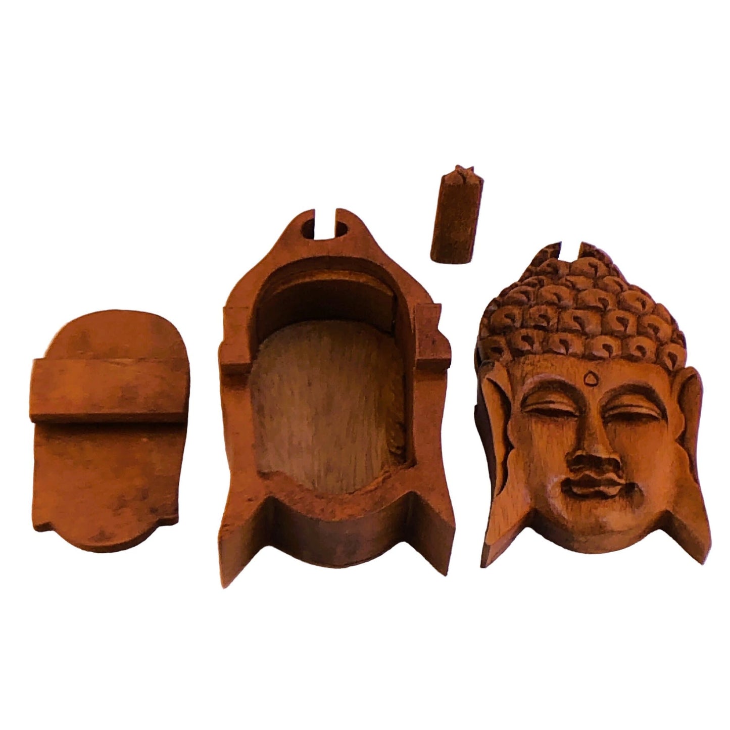 693 - Wood Puzzle Box With Buddha |GR-52|