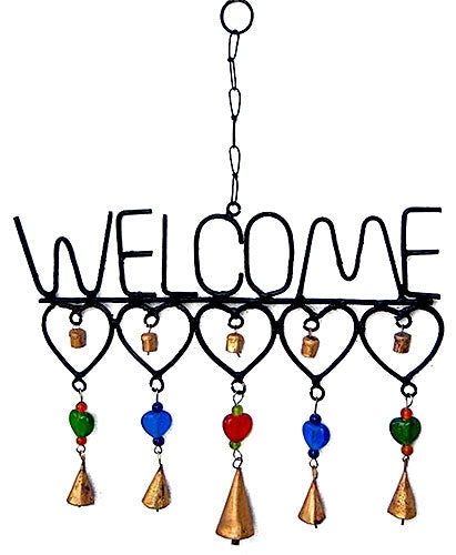 6946 - 5-Heart Welcome Wind Chime - |5-9/Store|