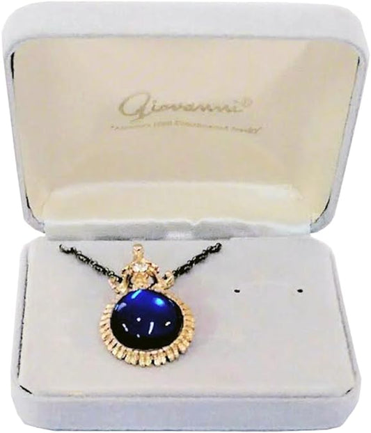 6960 - Blue Stone Gold Necklace Chain - |Clear-203|