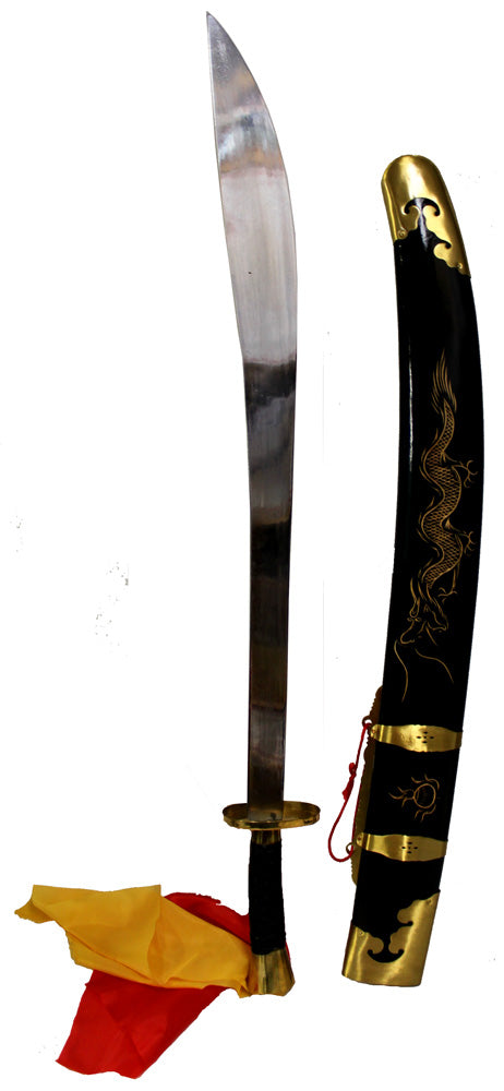 6994 - Black Broad Sword Gold Trim - |3-E Down|