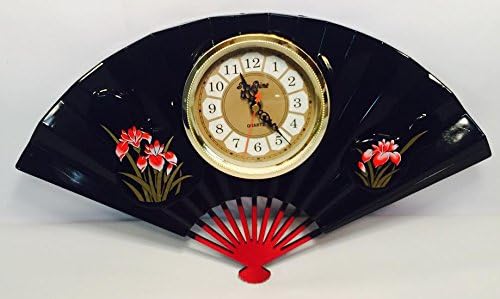 7094 - Clock Fan Shaped 18" Black |14-36|