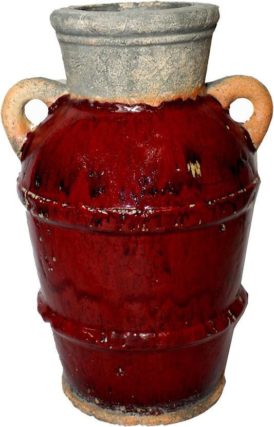7114 - Elegant 12 Inch Glazed Pottery Vase with Timeless Home Decor Design |ST 13|