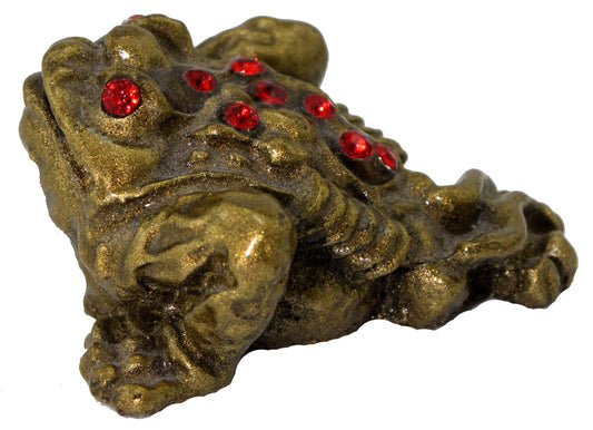 713 - Set of Three 1.5" Gold Frog w/ Red Gems |Z-94|