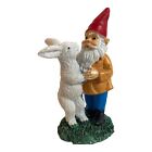 718 - Charming 3" Gnome Figure with Adorable Bunny Rabbit Design, Perfect for Craft Projects |Y-4|