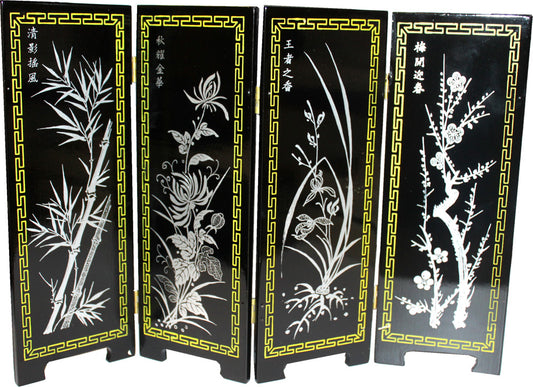 7183 - 11" Folding Screen Silver Floral |13-18|