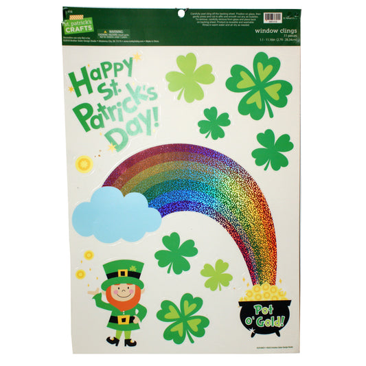 7252 - St. Patrick's Day Rainbow Gold Clings - |9-2|