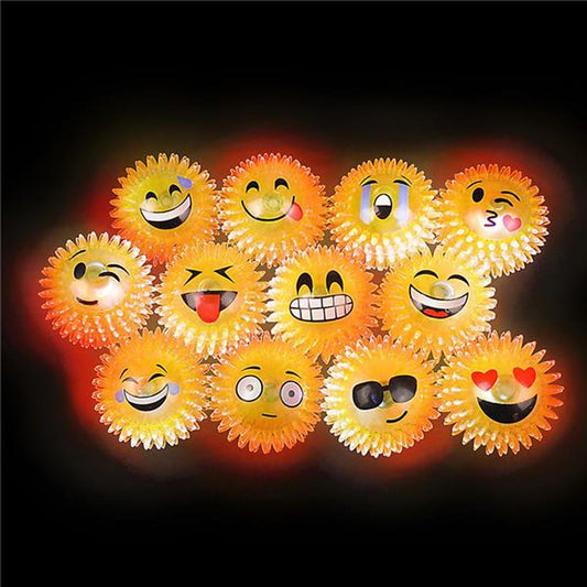 7271 - 3" Light-Up Spiky Emoticon Bouncy Ball - |DVD #4|