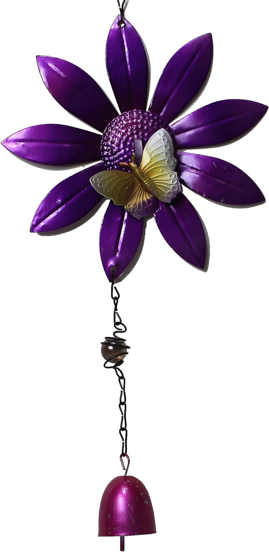 7304 - Purple Daisy Windchime W Butter - |Above Garden Shelf 7|