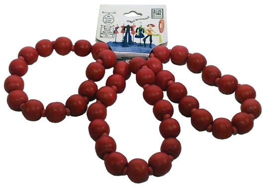 7309 - Red Bead Bracelet - |Clear-22|
