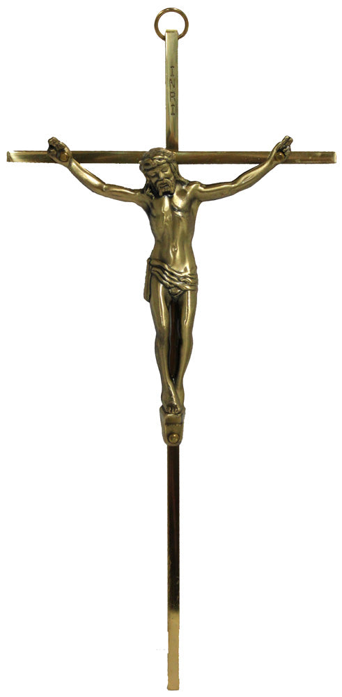 7391 - 10" Solid Brass Crucifix - |C-08|