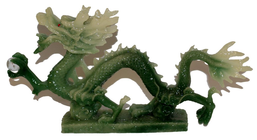 7411 - 13" Jade Green Dragon - Clutch Orb - |Z-04|