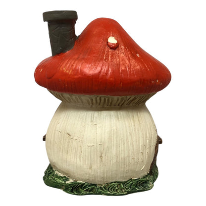 7434 - 3.5" Red Mushroom House Garden Accent |1-29|