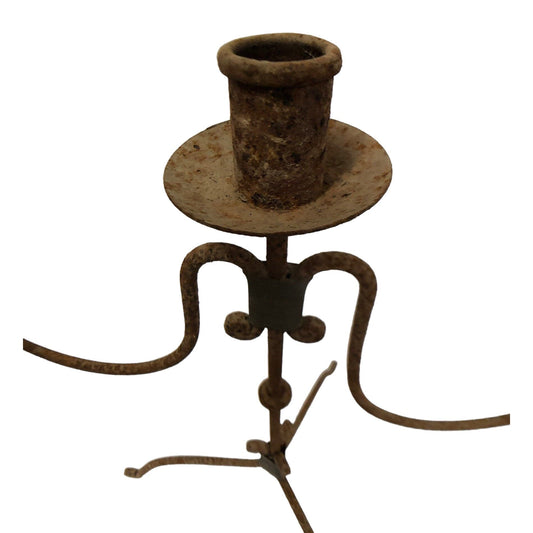 744 - 18" x 14" Rustic Metal with Wire Wrap Candle Holder - |7-9|