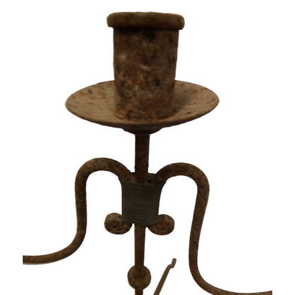 744 - 18" x 14" Rustic Metal with Wire Wrap Candle Holder - |7-9|