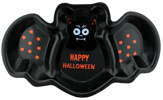 7464 - Set of 2 Black & Orange Bat Halloween Tray |20-28|