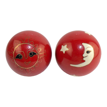 7488 - Medium Red Sun & Moon Chime Ball |7-23|