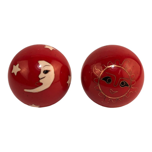 7488 - Medium Red Sun & Moon Chime Ball |7-23|