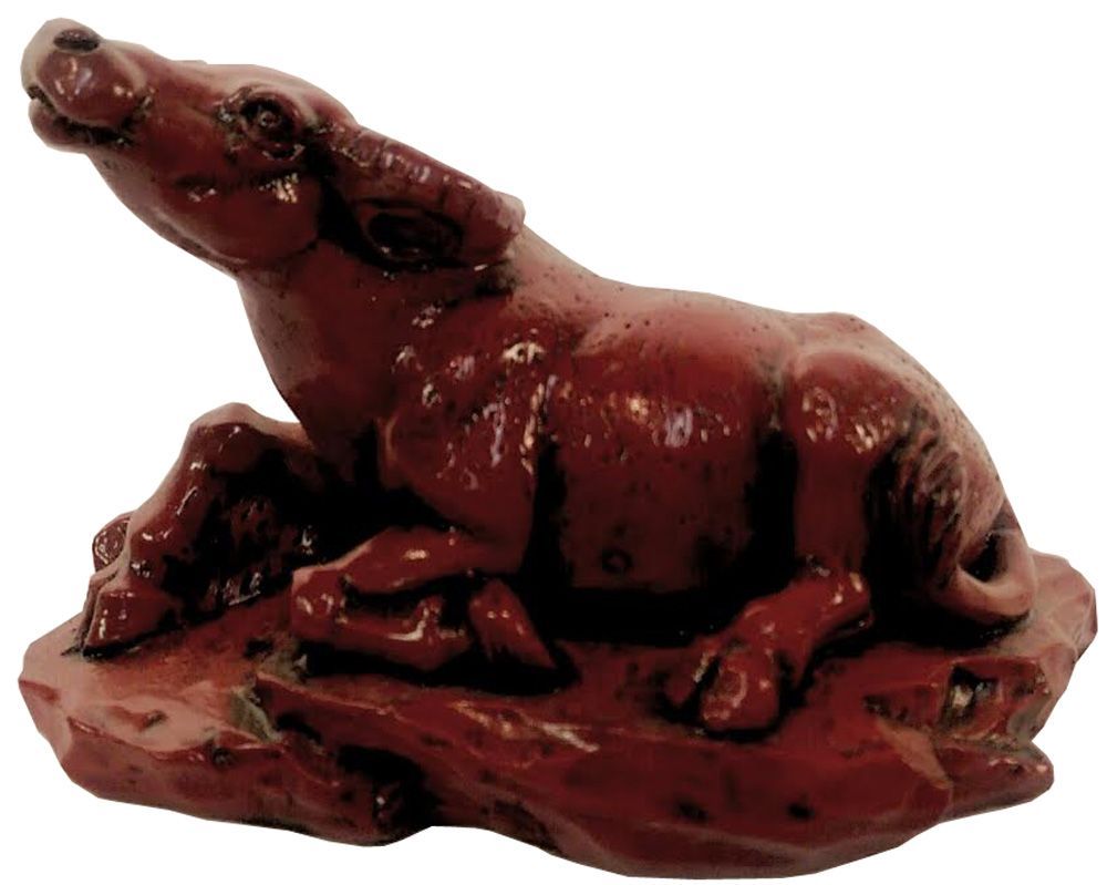 7519 - 4" Red Zodiac Ox - Laying - |Z-24|