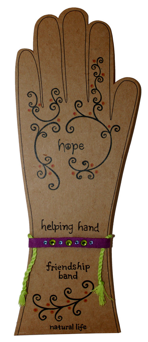 7572 - Friendship Band-Hope-Purple - |Clear-30|