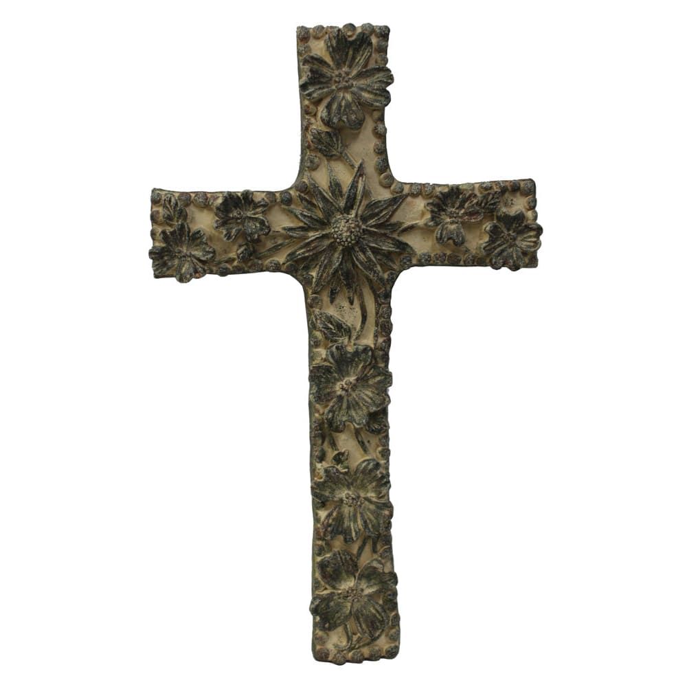 765 - Large Floral Wall Cross - |7-13|