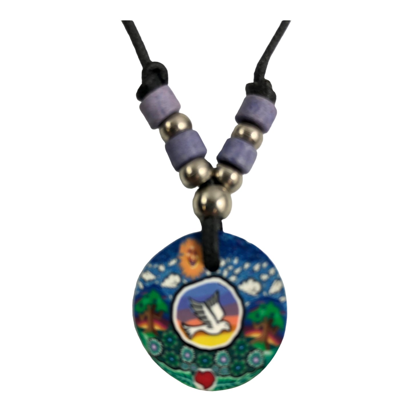 7678 - Claymatic Dove Adjustable Necklace - |Clear-227|