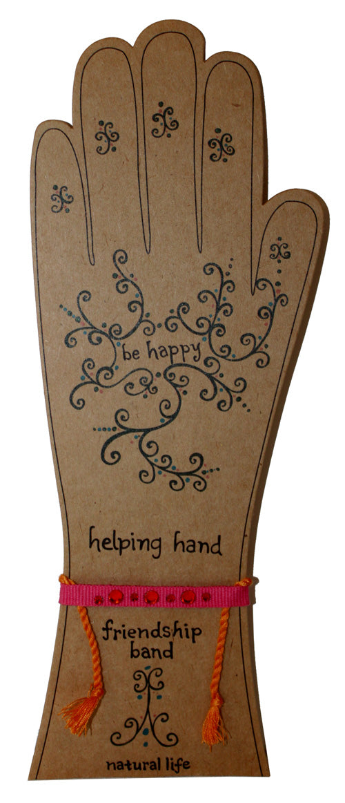 7679 - Friendship Band- Be Happy-Pink - |Clear-30|