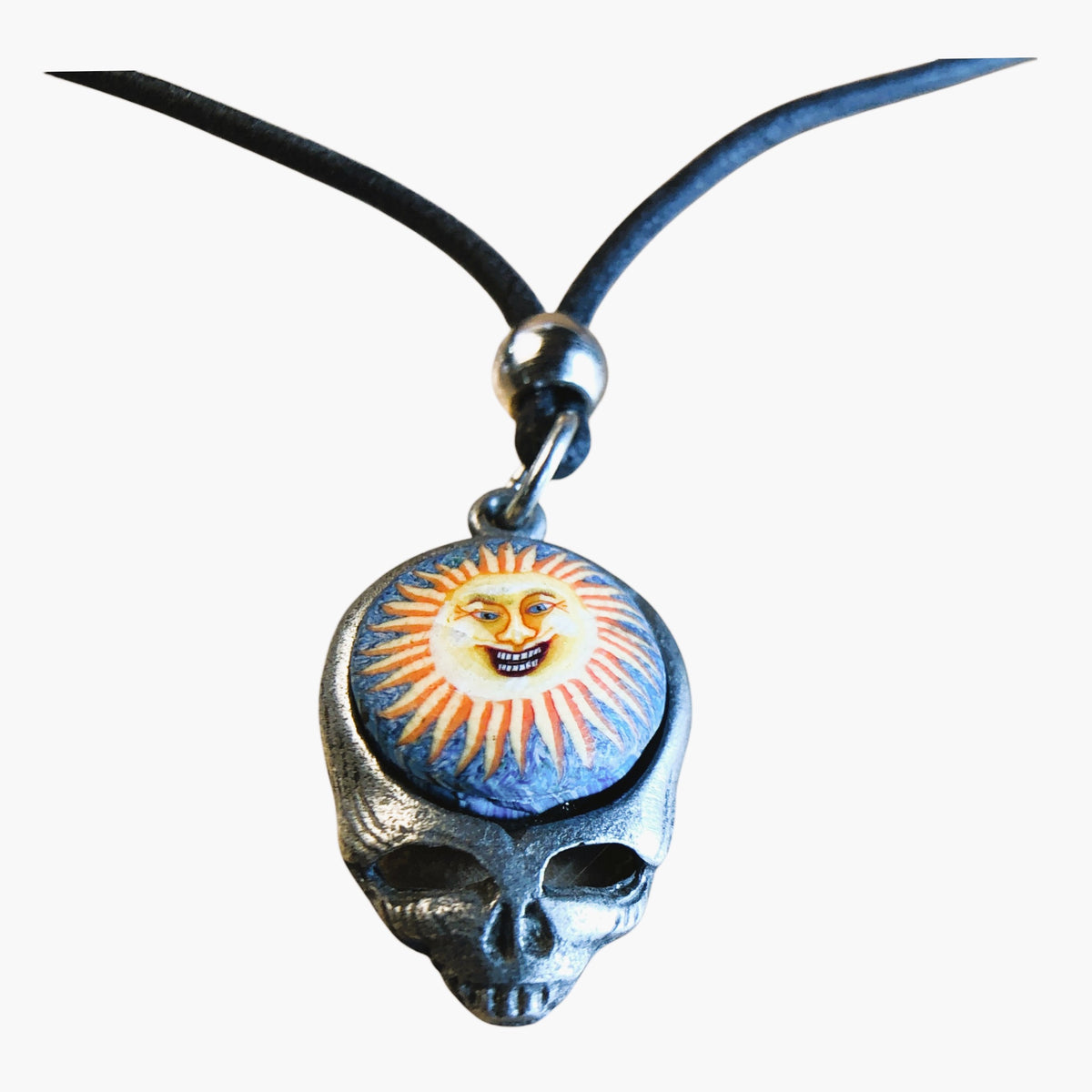 7689 - Necklace Sunshine Pewter Alien - |Clear-127|