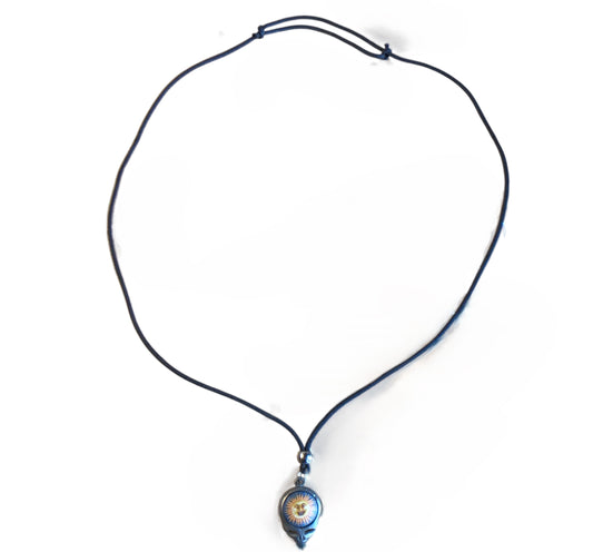 7689 - Necklace Sunshine Pewter Alien - |Clear-127|