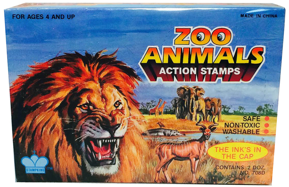 7702 - Zoo Animals Action Stamps Box - |R-48 Garage|