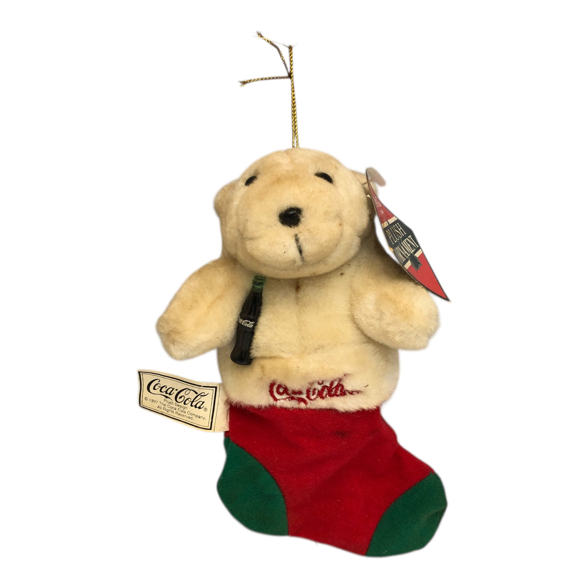 7704 - Coca Cola Bear Ornament Stocking |20-12| |22-12|