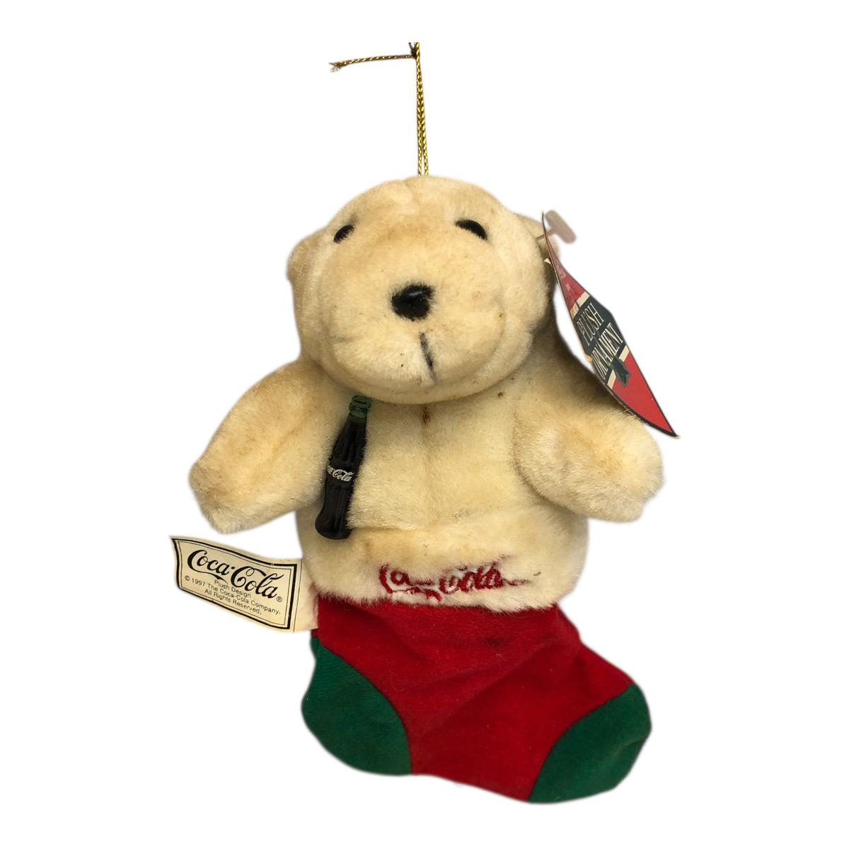 7704 - Coca Cola Bear Ornament Stocking |20-12| |22-12|