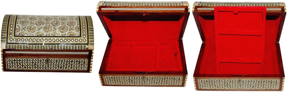 7724 - 10" Inlaid Egyptian Jewelry Box - |18-23|