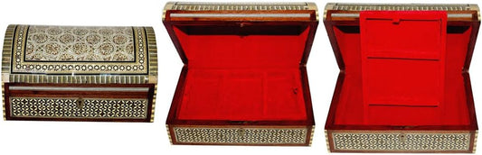 7724 - 10" Inlaid Egyptian Jewelry Box - |18-23|
