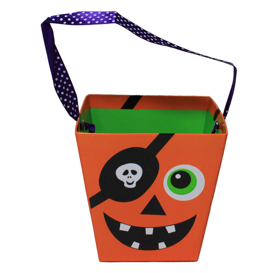 7725 - 5" Orange Halloween Box w Face - |Pod 2-17|
