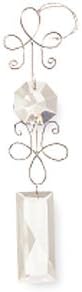 7726 - 7" Double Crystal Hanger Luck Charm |Clear-170|