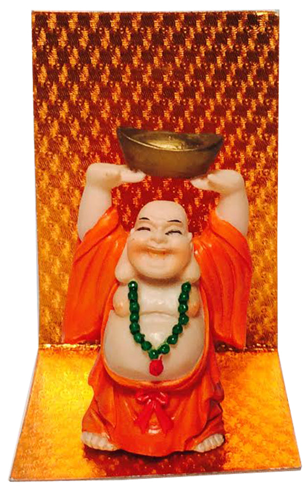 7728 - 3" Orange Buddha - Ingot Raised - |Bu-14|