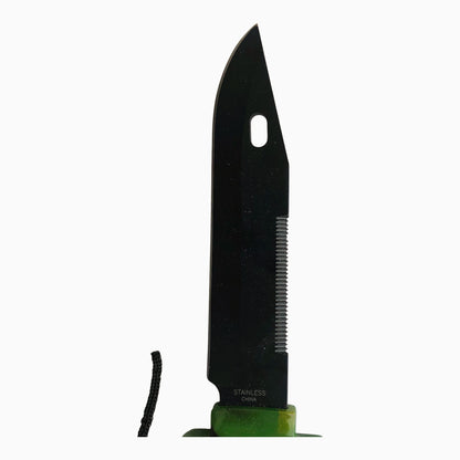 7742 - Camo Survival Knife 10 Inch Matches, Fishing Hook and Line, and More |105:Store|