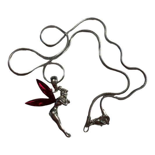 7753 - Necklace Fairy Red Crystal - |Clear-5|