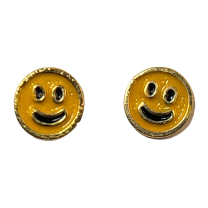 7776 - Smiley Face Earrings - |Clear-27|
