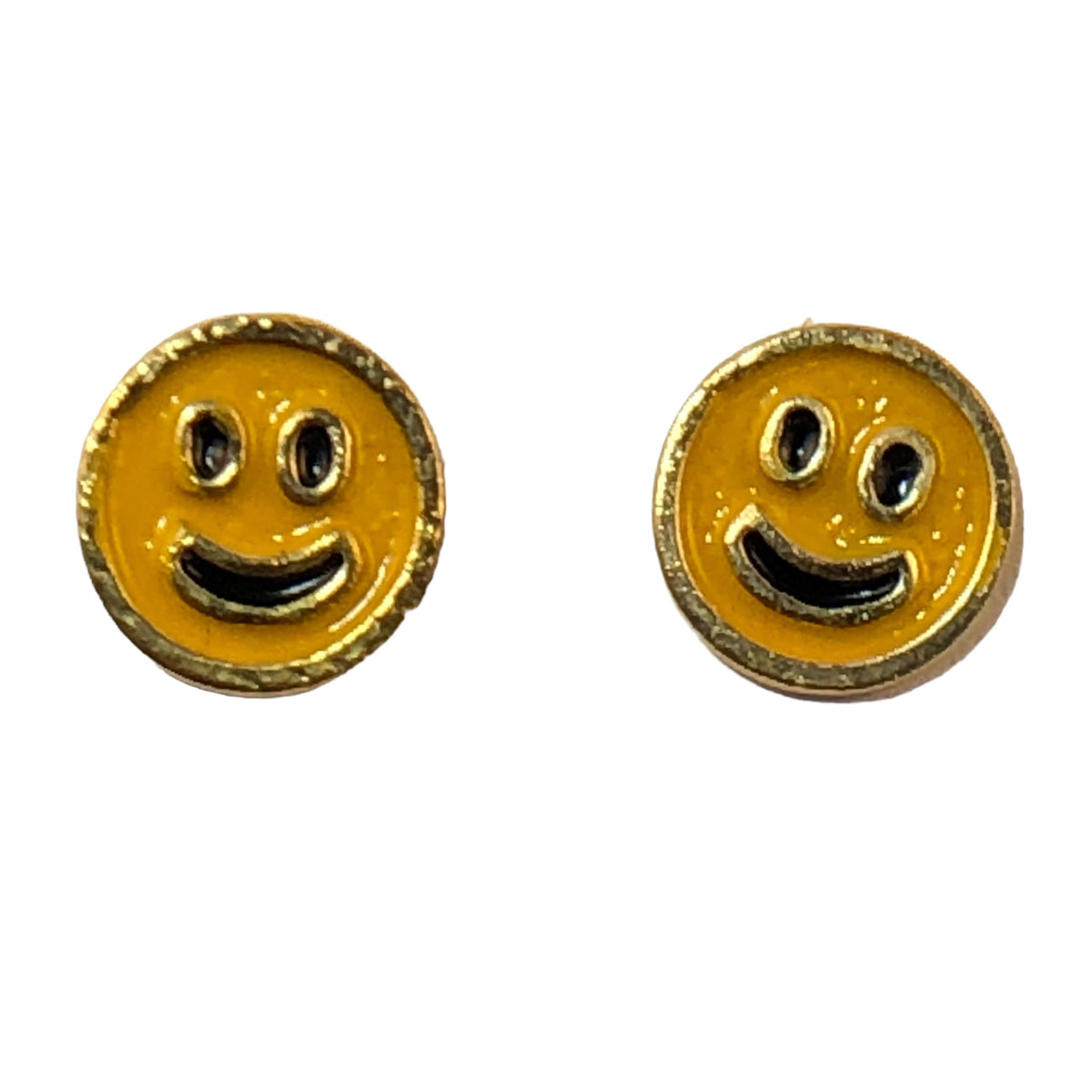7776 - Smiley Face Earrings - |Clear-27|