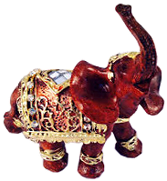 7783 - 3" Brown Jeweled Elephant - |Z-81|