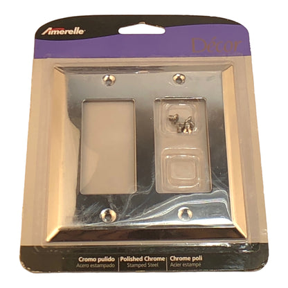 778 - Light Plate Switches Double - Silver- [15-E H-39]