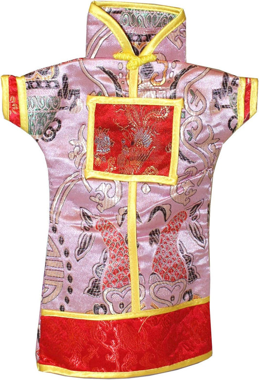 7790 - 11" Satin Dress Oriental for Wine Bottle - |F-27 & B-15| SENT FOR PREP 8/26 CC