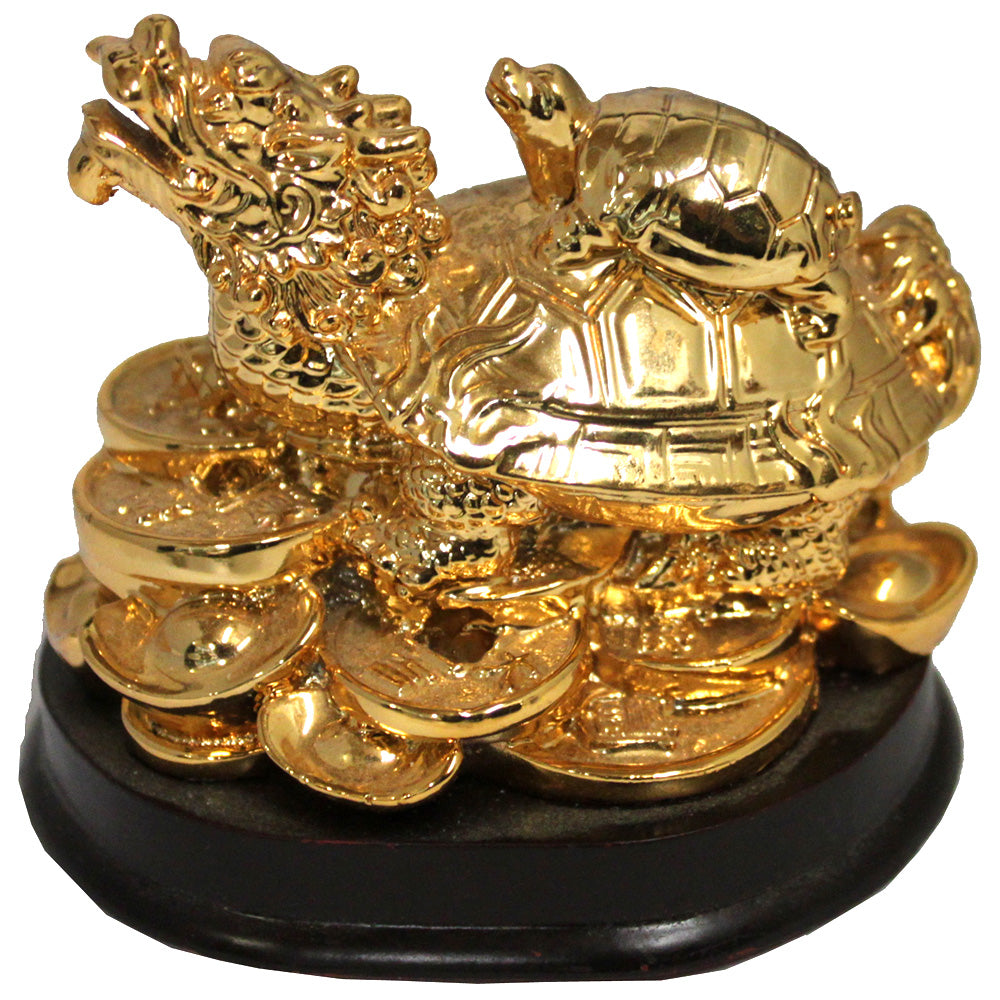 7801 - 3.5" Gold Dragon Turtle - Stand - |Z-76|
