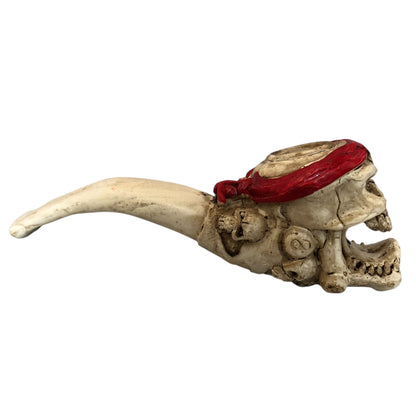 7811- Screaming Skull Pipe 17 to 24 Inch Halloween Tobacco Pipe |17-24|