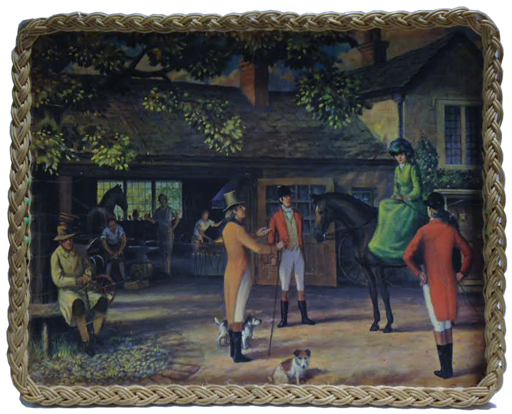 7822 - Olde English Tray 19" X 15" Decoupage |14-36|