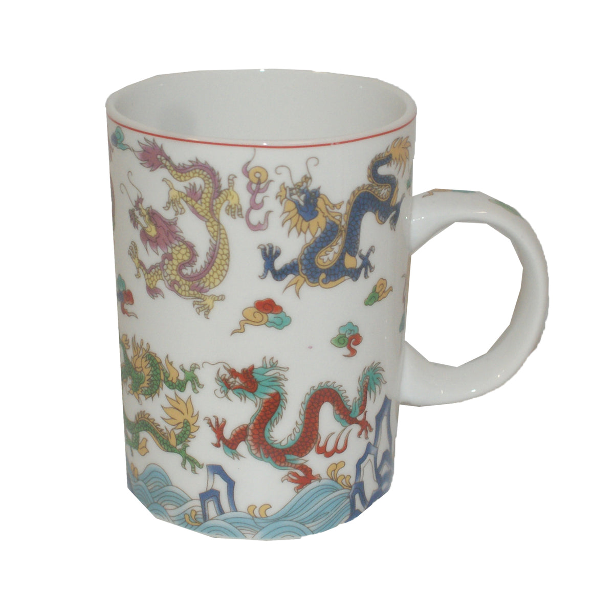 7842 - Colorful Asian Dragons Mug - |7-24|