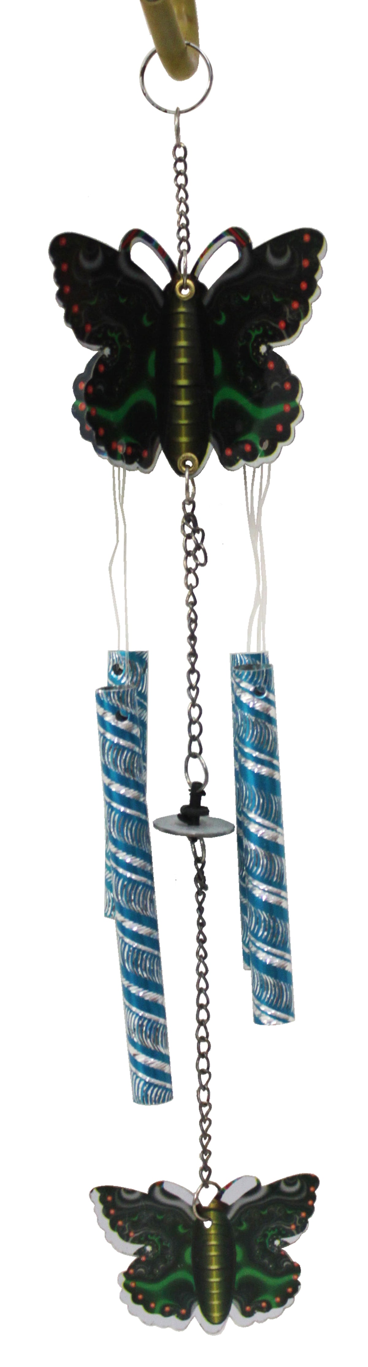 7850 - Blue Laser Butterfly Windchime |17-30| sent for pic 6/26 cc