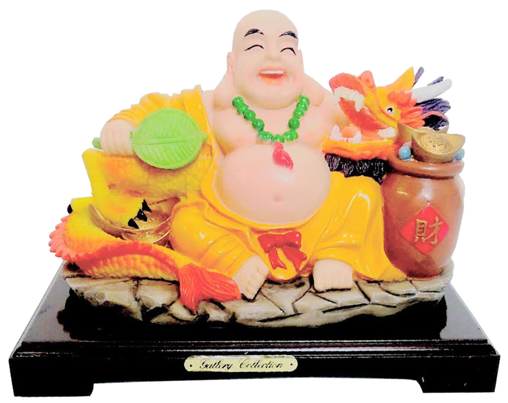 7906 - 10" Color Buddha - Dragon on Base - |H-8|