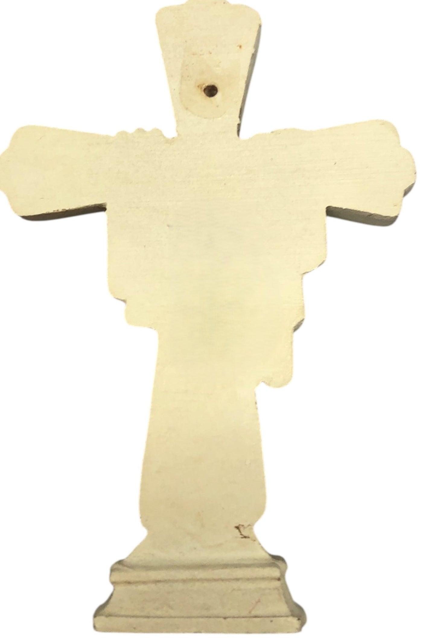 7907 - 4in Shrouded Cross Resin Wall Pedestal [22-1]